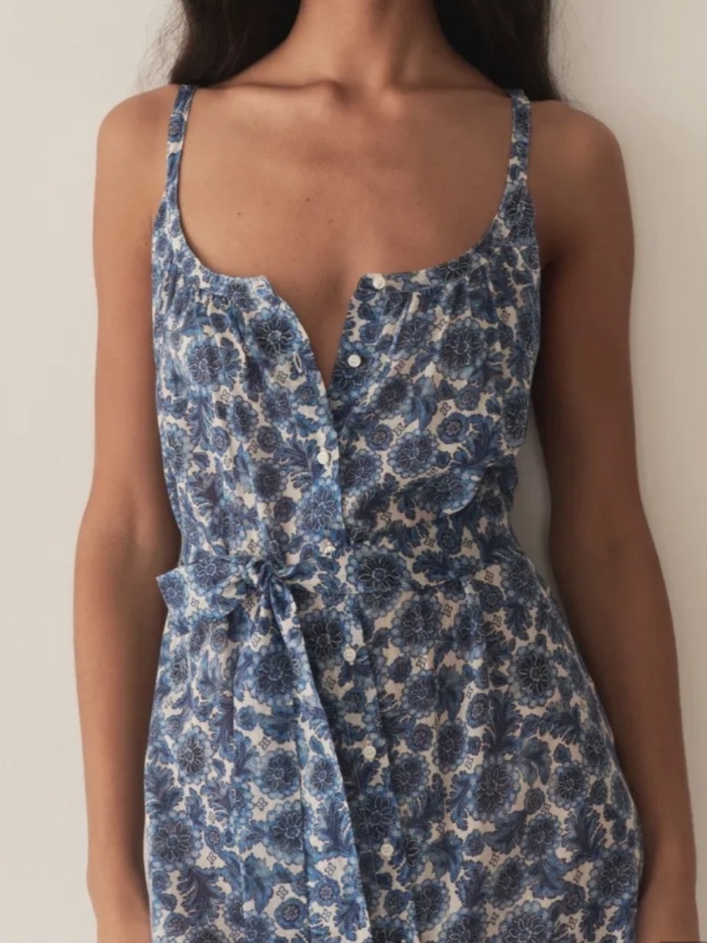 NWT - Doen Nevita Dress -- Bleu Soleil Fleurit / M - Picture 2 of 6